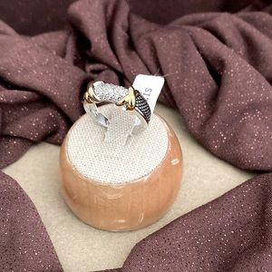 Beautiful Two-Tone White CZ’s ring